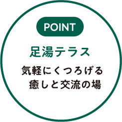 月見テラス 足湯テラス MoNファーム